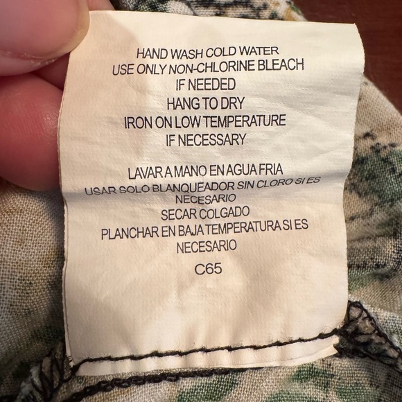 Anthropologie Fig & Flower Women's Animal Print Blouse Boho Peasant Medium - Picture 13 of 14